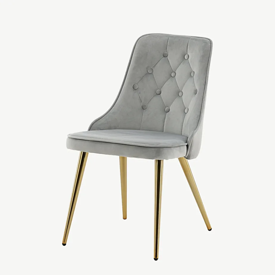 Helehall sametist söögitool kuldsete terasjalgadega Velvet Deluxe, 19935-785 – 5