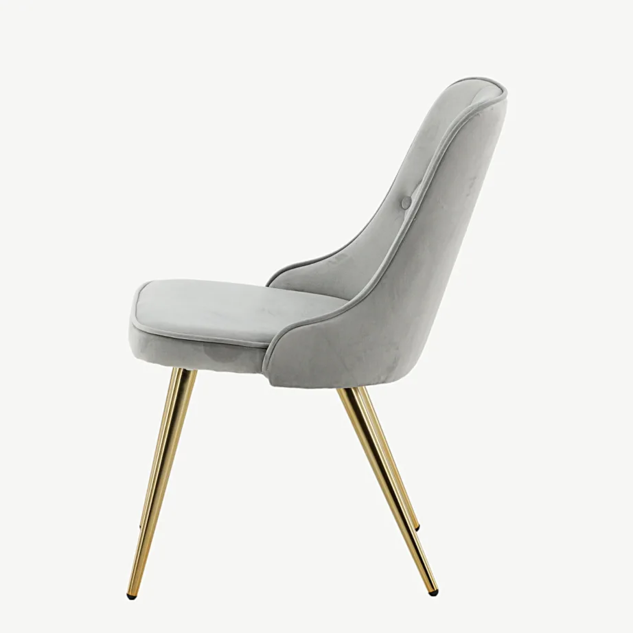 Helehall sametist söögitool kuldsete terasjalgadega Velvet Deluxe, 19935-785 – 7