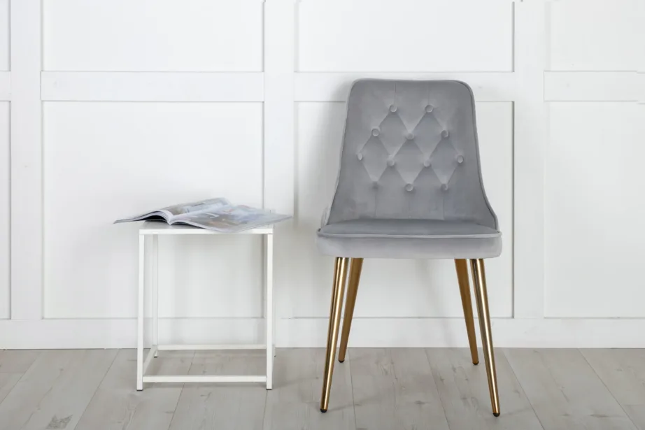 Helehall sametist söögitool kuldsete terasjalgadega Velvet Deluxe, 19935-785 – 8