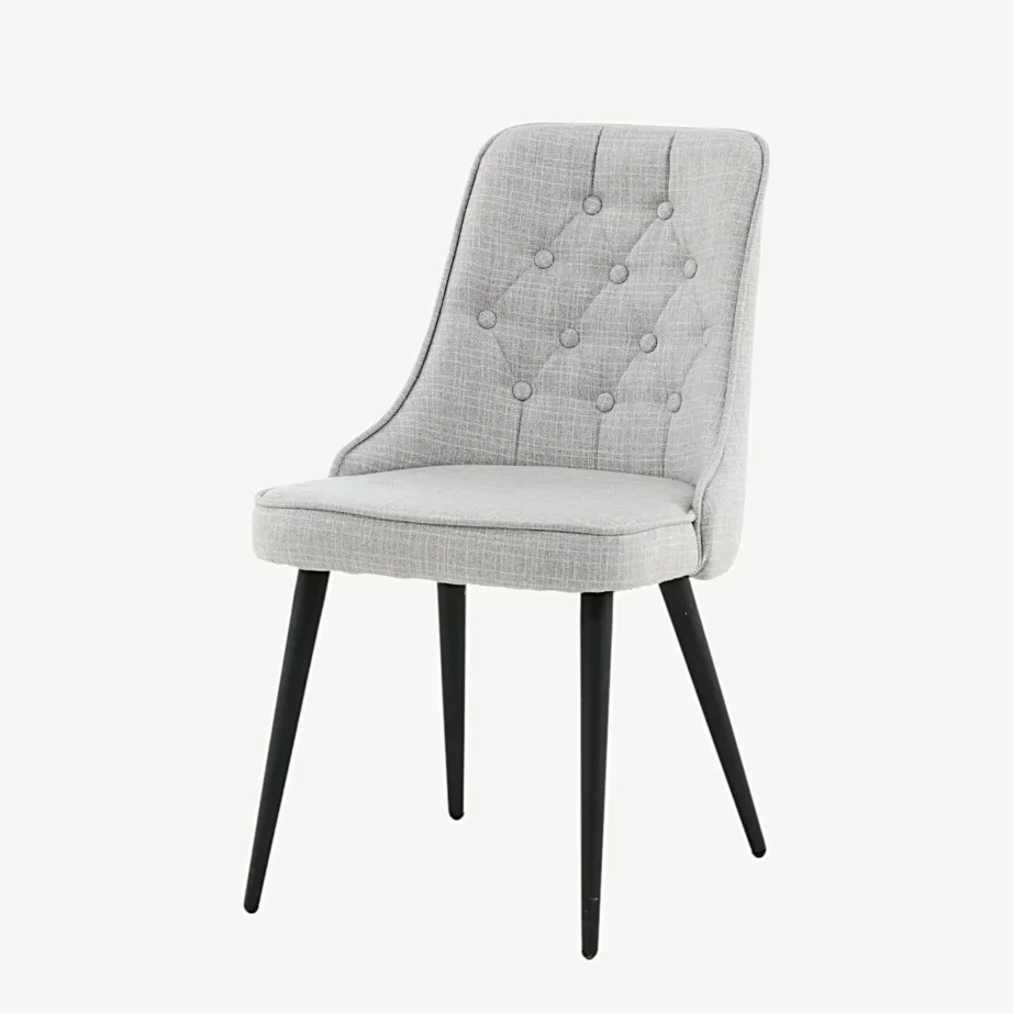 Helehall polsterdatud söögitool Velvet Deluxe mustade metalljalgadega, 19935-855 – 5