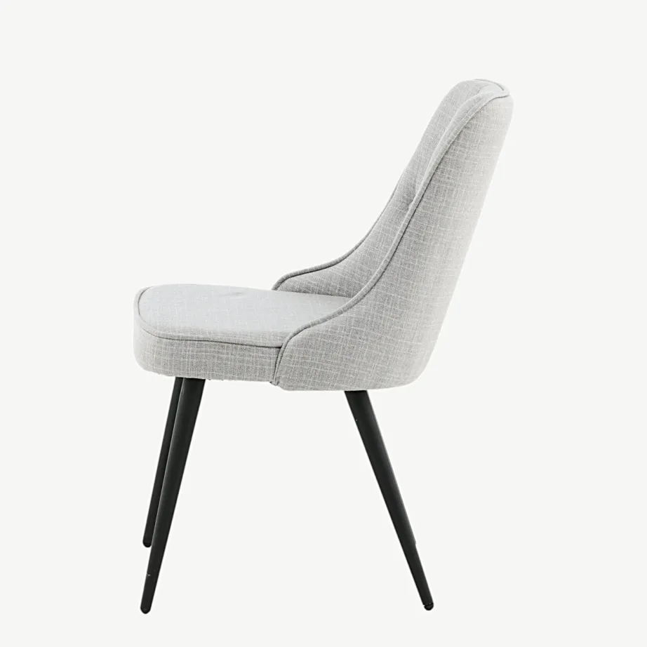 Helehall polsterdatud söögitool Velvet Deluxe mustade metalljalgadega, 19935-855 – 7