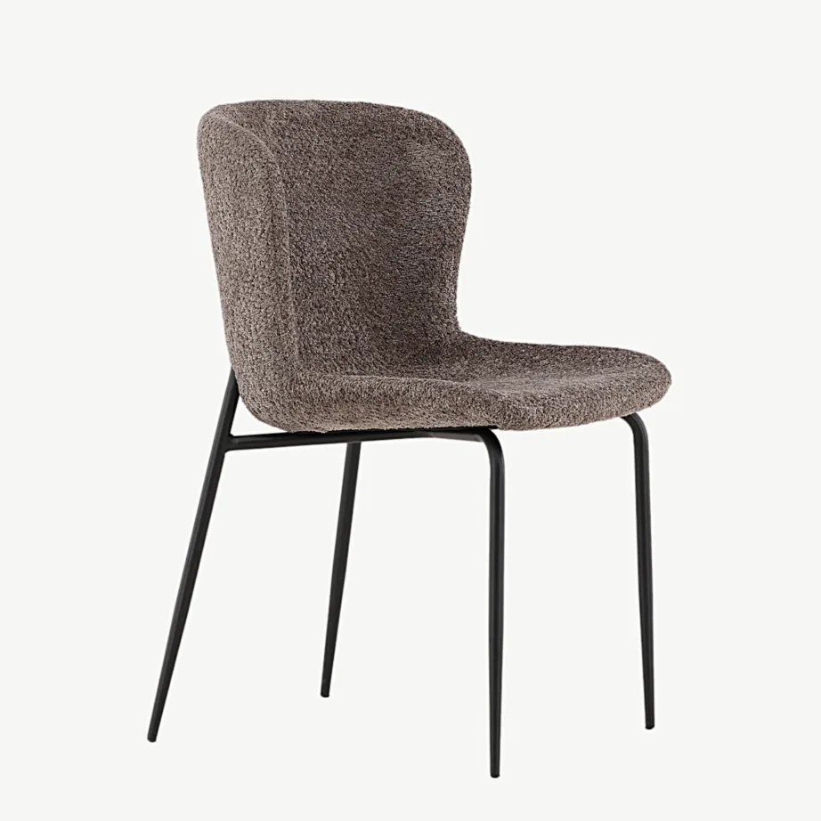 Tumehall bukleekangaga söögitool Modesto, mustade metalljalgadega, 19936-040 – 3