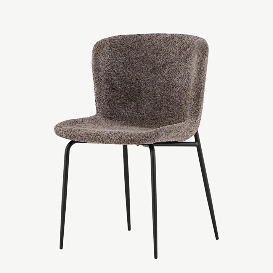 Tumehall bukleekangaga söögitool Modesto, mustade metalljalgadega, 19936-040 – 6