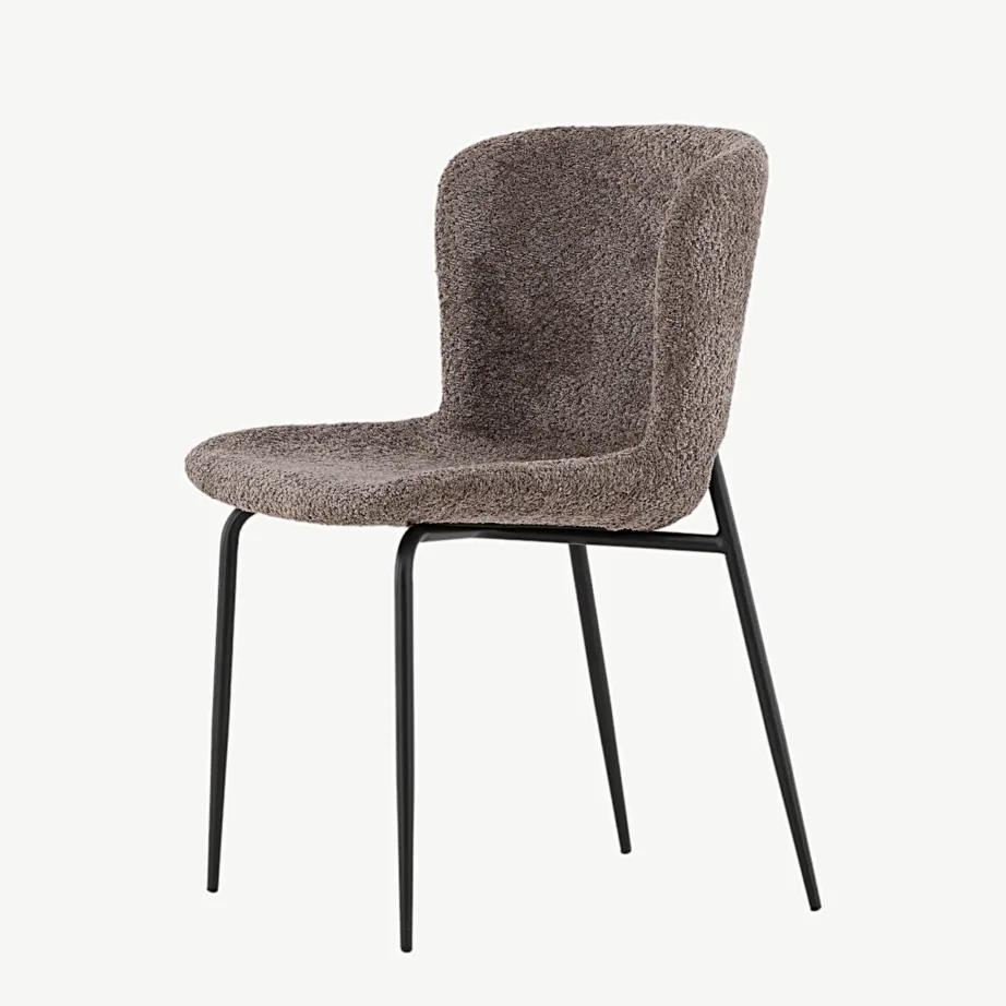 Tumehall bukleekangaga söögitool Modesto, mustade metalljalgadega, 19936-040 – 7