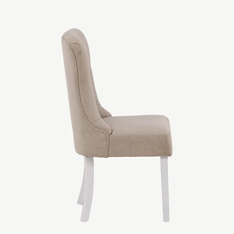 Beež polsterdatud söögitool Vista valgete tammepuidust jalgadega, 19936-050 – 2