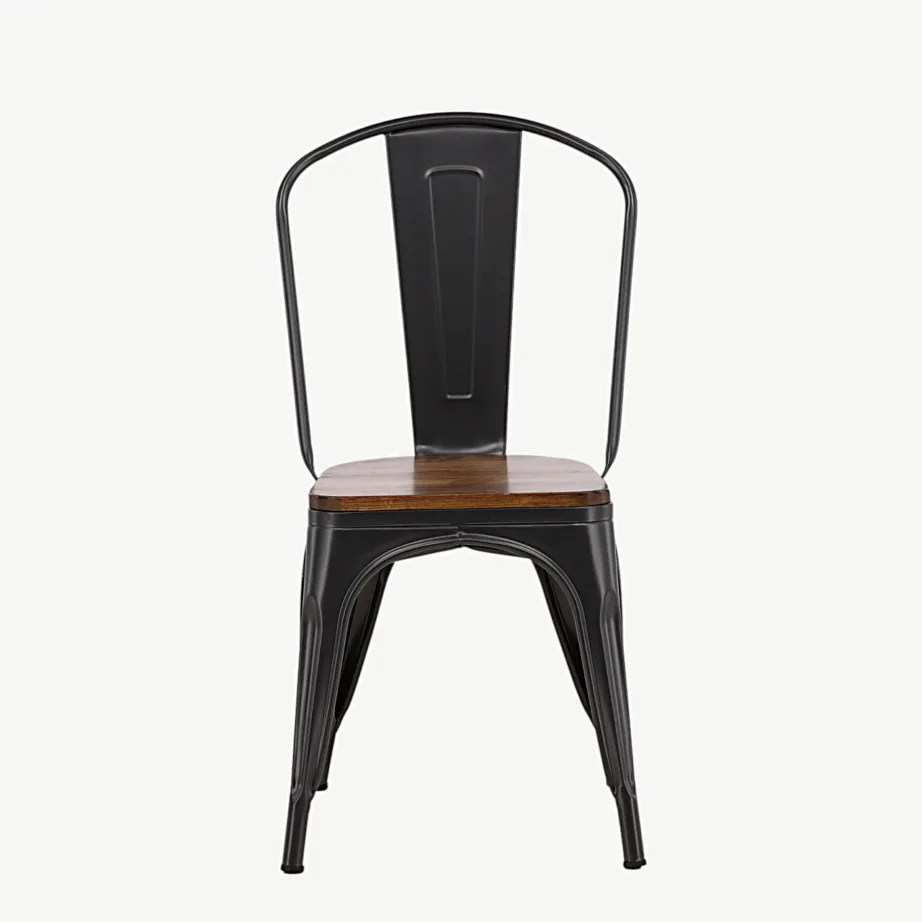 Tumehall tööstuslik söögitool Tempe, pähklitooni MDF-ist istmega, 19936-490 – 4