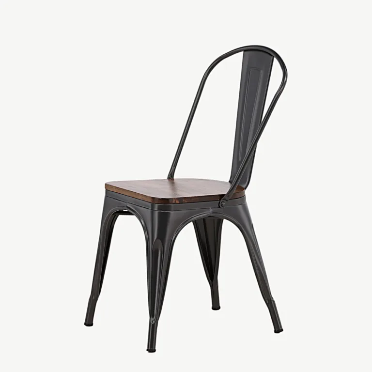 Tumehall tööstuslik söögitool Tempe, pähklitooni MDF-ist istmega - 19936-490