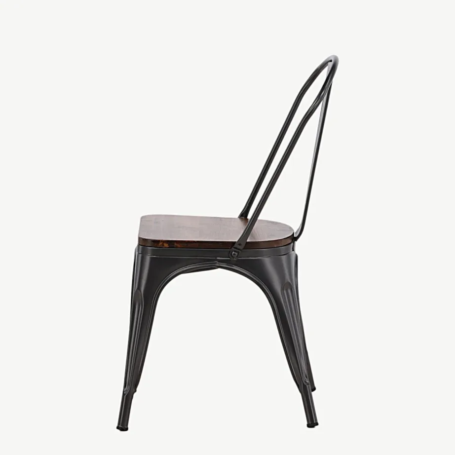 Tumehall tööstuslik söögitool Tempe, pähklitooni MDF-ist istmega, 19936-490 – 7