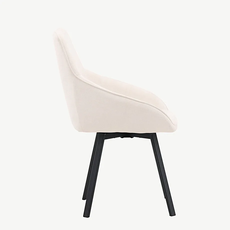 Beež söögitool Rosie mustade terasjalgadega, 19941-103 – 2