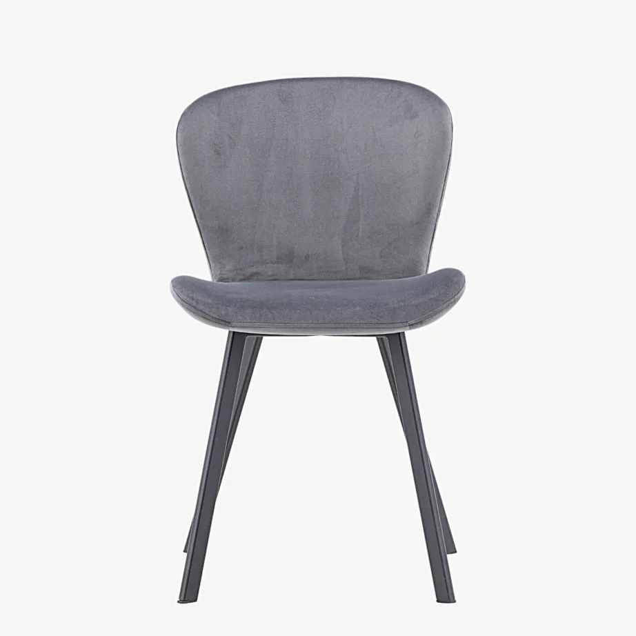 Lilja söögitool halli sametkatte ja mustade metalljalgadega, 19942-102 – 4