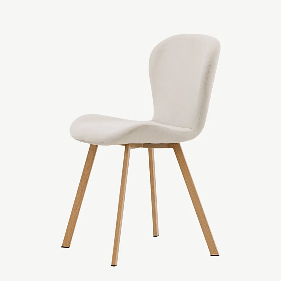 Beež polsterdatud söögitool Lilja terasjalgadel, tammeimitatsiooniga, 19943-103 – 7