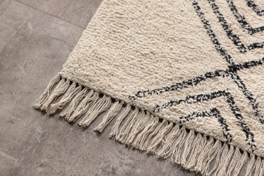 Puuvillane must-valge vannitoavaip Love, 50×80 cm, 19951-110 – 5