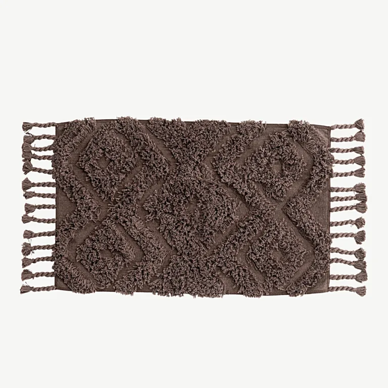 Pruun puuvillane vannitoa vaip Hilma, 50 × 80 cm - 19952-103