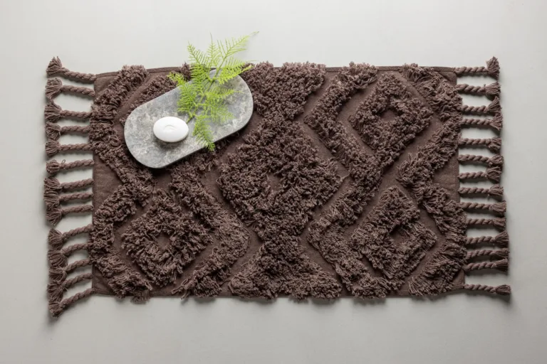 Pruun puuvillane vannitoa vaip Hilma, 50 × 80 cm - 19952-103
