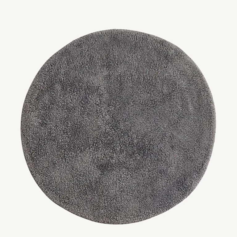 Ümar tumehall puuvillane vannitoavaip Valle, ø60 cm - 19957-105