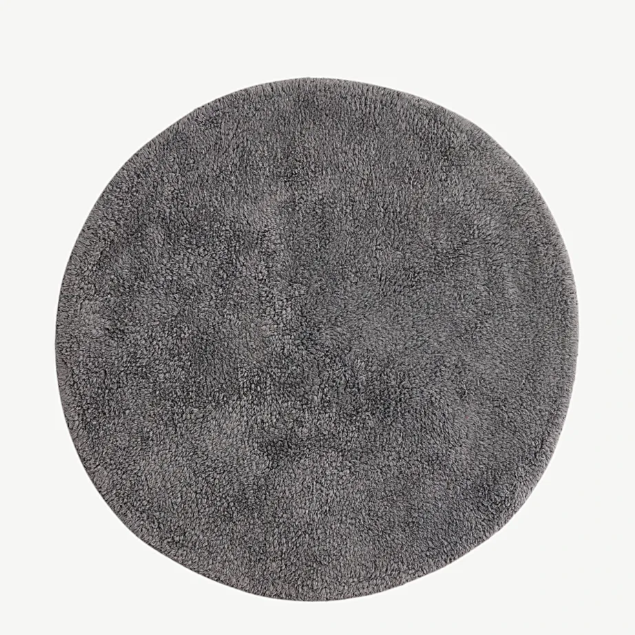 Ümar tumehall puuvillane vannitoavaip Valle, ø60 cm, 19957-105 – 2