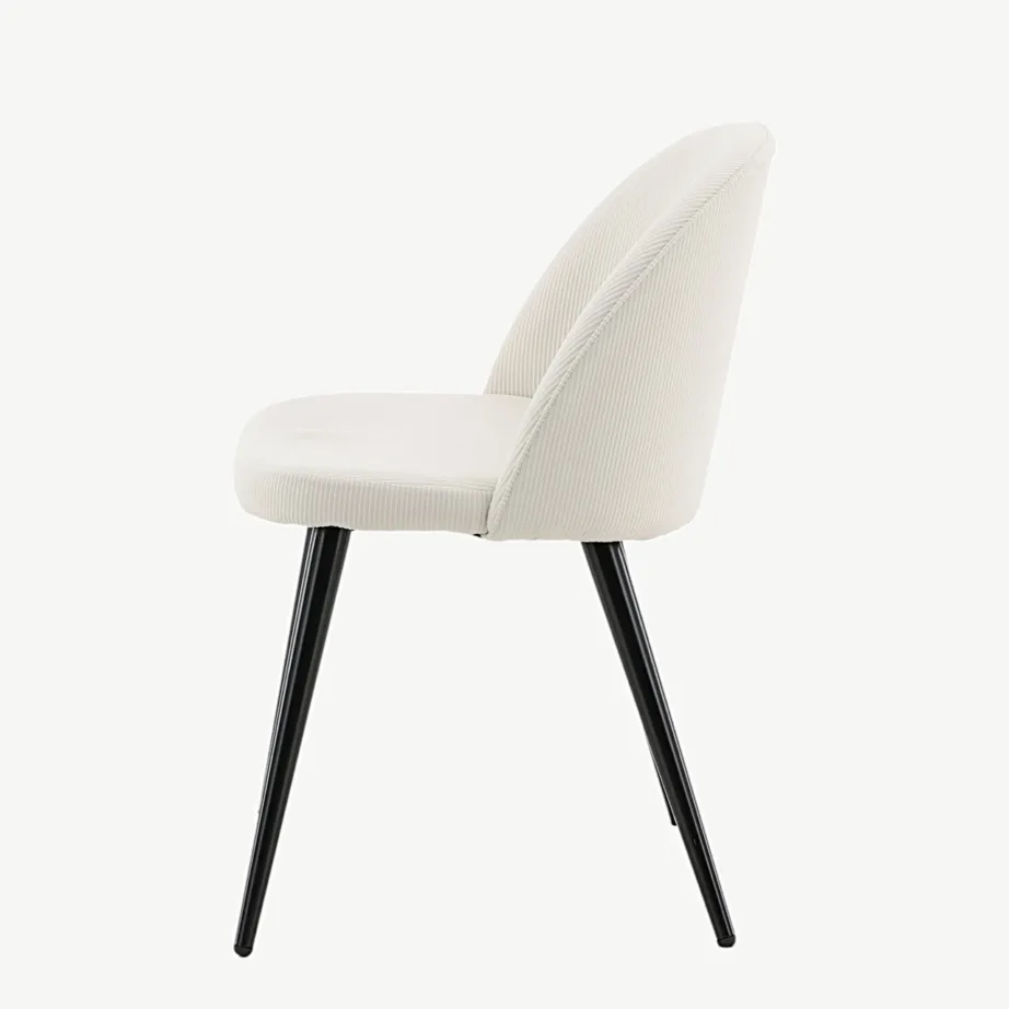 Manchester-kangast söögitool Velvetile (kreem, mustad metalljalad), 19960-890 – 7