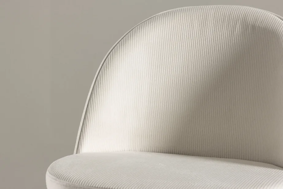 Manchester-kangast söögitool Velvetile (kreem, mustad metalljalad), 19960-890 – 9