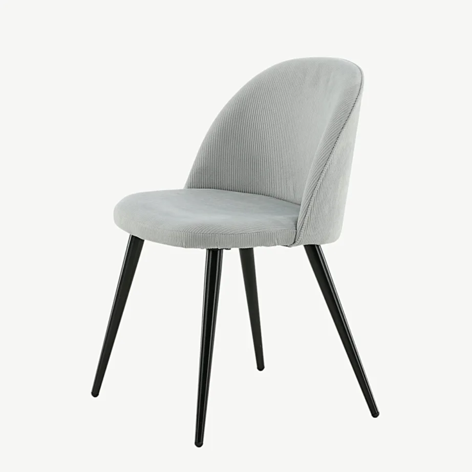 Helehall manchester-kangaga söögitool Velvet mustade terasjalgadega, 19960-995 – 6