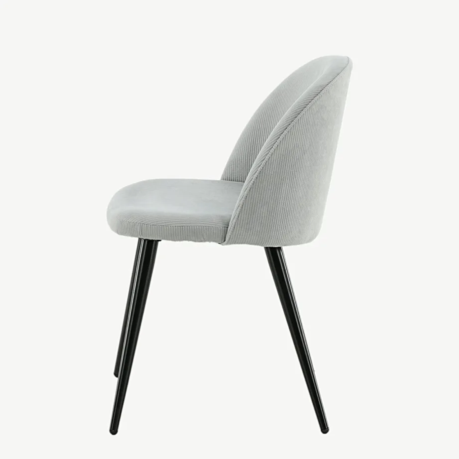 Helehall manchester-kangaga söögitool Velvet mustade terasjalgadega, 19960-995 – 7