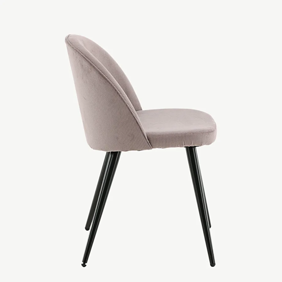 Tolmuroosast manchester-kangast söögi tool mustade metalljalgadega Velvet, 19960-999 – 2