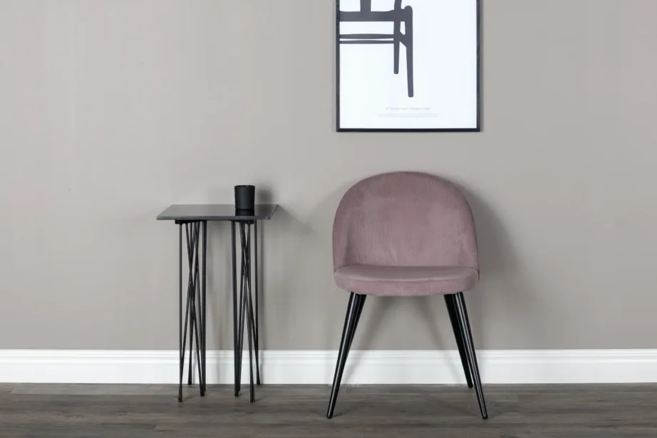 Tolmuroosast manchester-kangast söögi tool mustade metalljalgadega Velvet, 19960-999 – 8