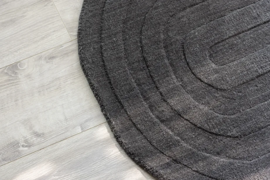 Poolümmargune villavaip Nora, süsimust, 50 × 80 cm, 19963-166 – 4