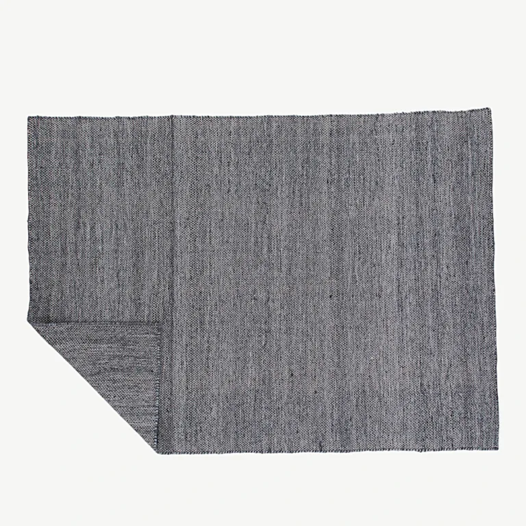 Käsitsi kootud hallist polüestrist ja puuvillast vaip Devi, 170 × 240 cm - 19967-385