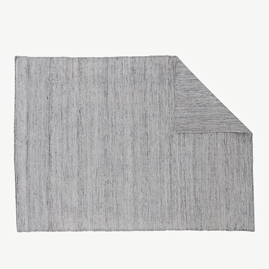 Hõbehall käsitsi kootud polüestrist Devi vaip 201×302 cm, 19968-381
