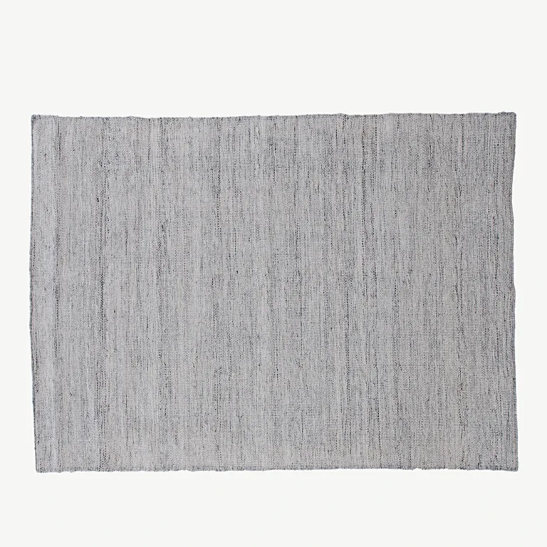 Hõbehall käsitsi kootud polüestrist Devi vaip 201×302 cm - 19968-381
