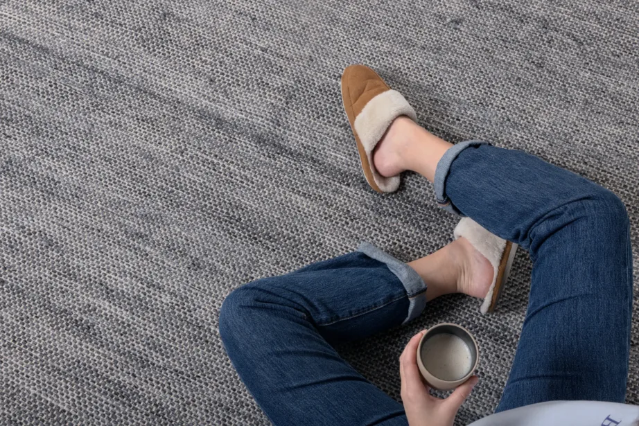 Käsitsi kootud hall polüester-puuvillane vaip Devi, 200 × 300 cm, 19968-385 – 9