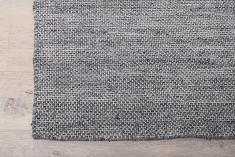 Käsitsi kootud hall polüester-puuvillane vaip Devi, 200 × 300 cm - 19968-385