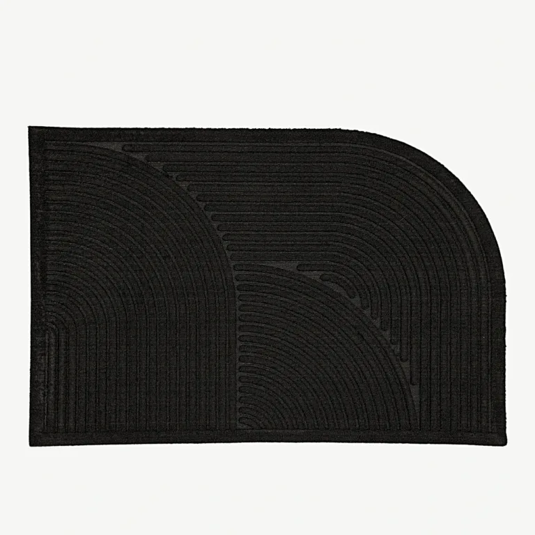 Must tekstuurse mustriga uksematt Valentino, 60 × 90 cm - 19970-170