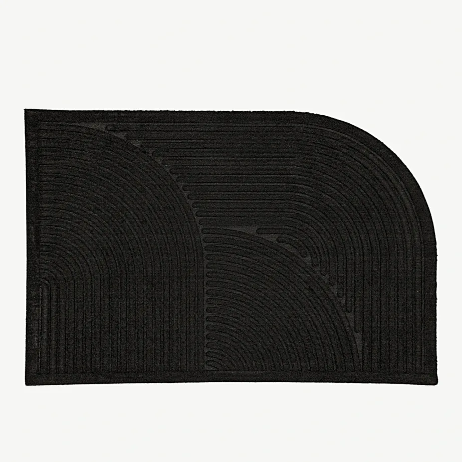 Must tekstuurse mustriga uksematt Valentino, 60 × 90 cm, 19970-170