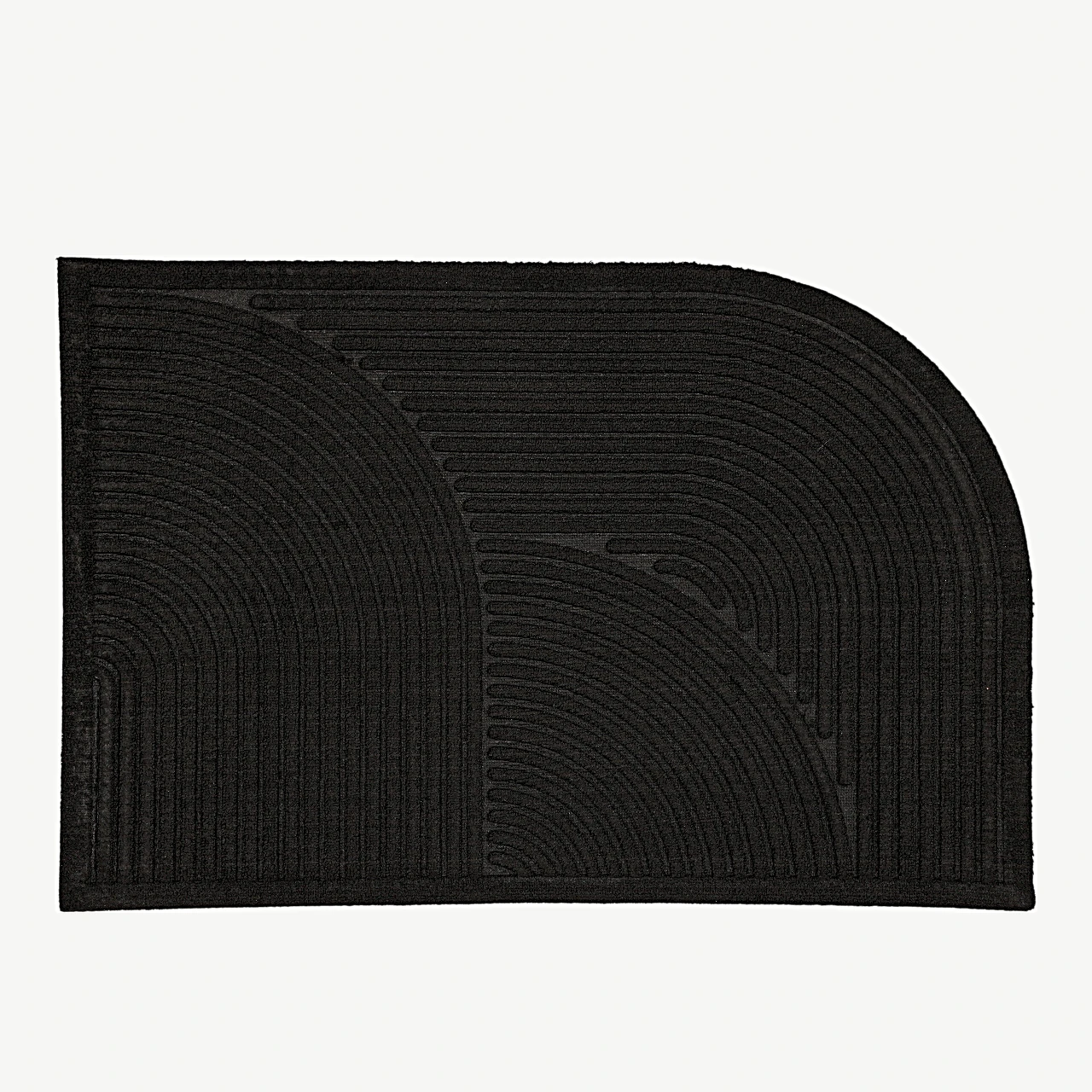 Must tekstuurse mustriga uksematt Valentino, 60 × 90 cm - 19970-170