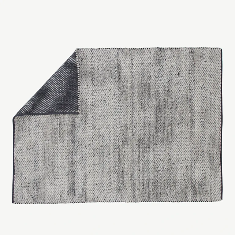 Käsitsi kootud hõbehall villavaip Ganga, 250 × 350 cm - 19971-371
