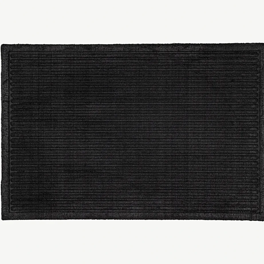 Bosse musta värvi kummist ja polüpropüleenist ristkülikukujuline uksematt, 60 × 90 cm, 19972-100 – 2