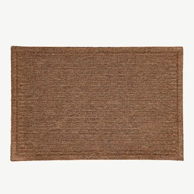 Ristkülikukujuline uksematt Bosse, 60 x 90 cm, naturaalne/must, kummist põhjaga - 19972-170