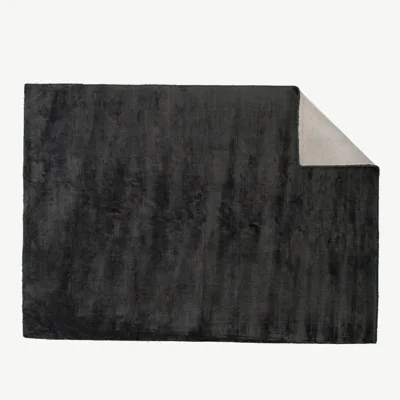 Käsitsi kootud Indra viskoosvaip, tumehall (250 × 350 cm) - 19974-335