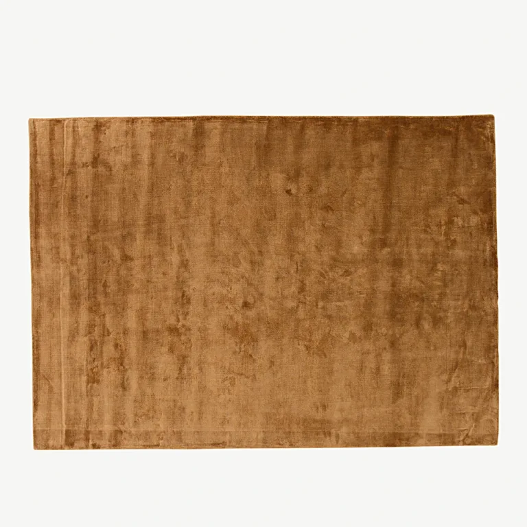 Käsitsi kootud sinepikollane viskoosvaip Indra, 250 × 350 cm - 19974-336