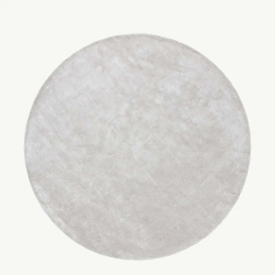 Hõbehall ümmargune viskoosvaip Indra, ø 200 cm, 19975-331 – 2