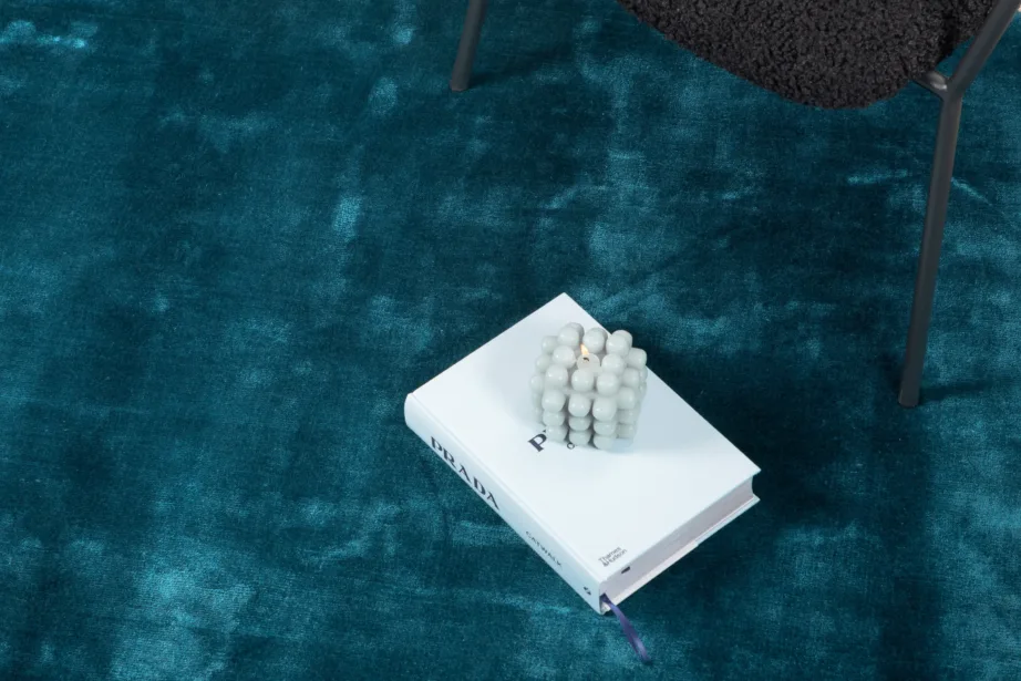 Ümmargune türkiissinine viskoosvaip Indra, ø 200 cm, 19975-337 – 4