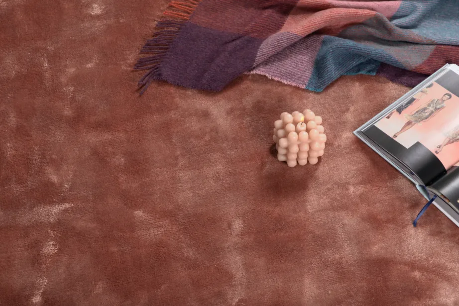 Ümmargune tolmuroosa viskoosvaip Indra, ø200 cm, 19975-339 – 4