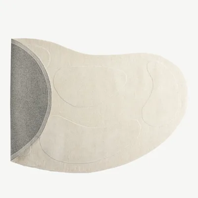 Ovaalne valge villasegu vaip Enard, 290 × 175 cm - 19977-101
