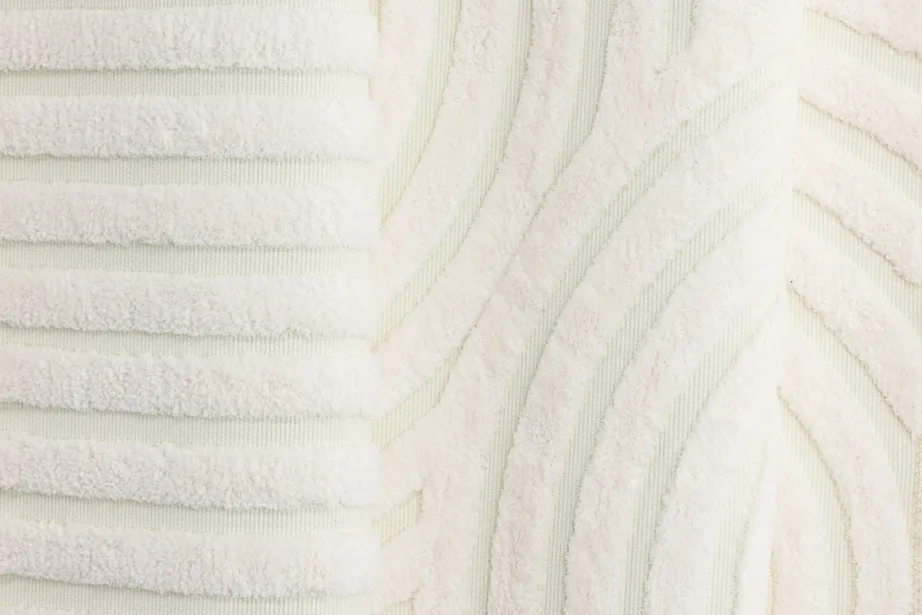 Valge reljeefse mustriga ristkülikukujuline vaip Nikita, 230 × 160 cm (polüester-puuvill), 19980-101 – 4