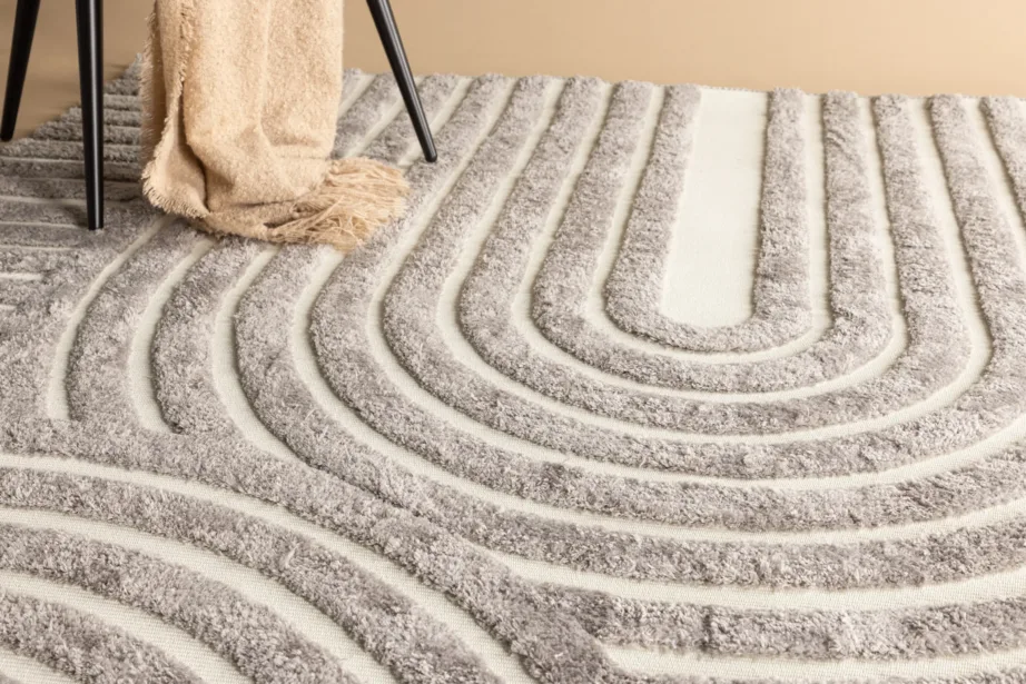 Geomeetrilise mustriga hall lühikarvaline vaip Nikita, 230×160 cm, polüester-puuvill, 19980-108 – 6