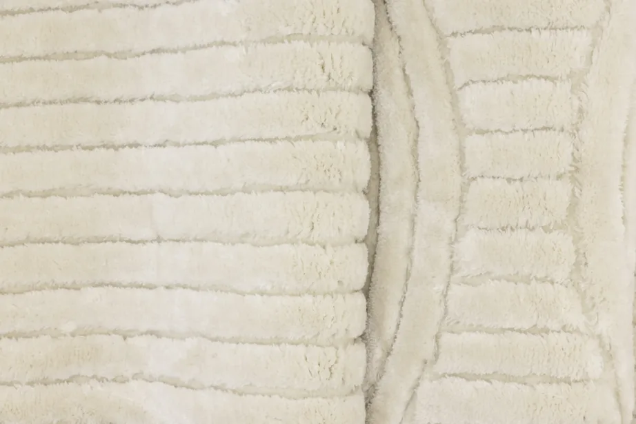 Valge reljeefne vaip Niklas, 290 × 200 cm, polüester-puuvill, 19982-101 – 4