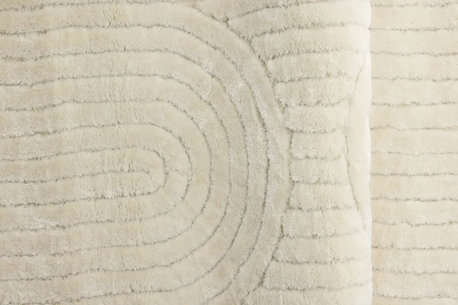 Valge reljeefse mustriga polüester-puuvillavaip Niklasele, 230 × 160 cm, 19983-101 – 4