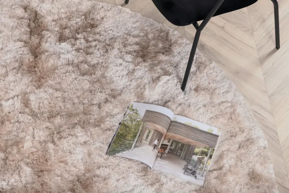 Shiva ümmargune šampanja-toonis shaggy vaip, ø 200 cm, 19983-340 – 3