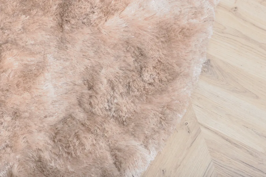 Shiva ümmargune šampanja-toonis shaggy vaip, ø 200 cm, 19983-340 – 4
